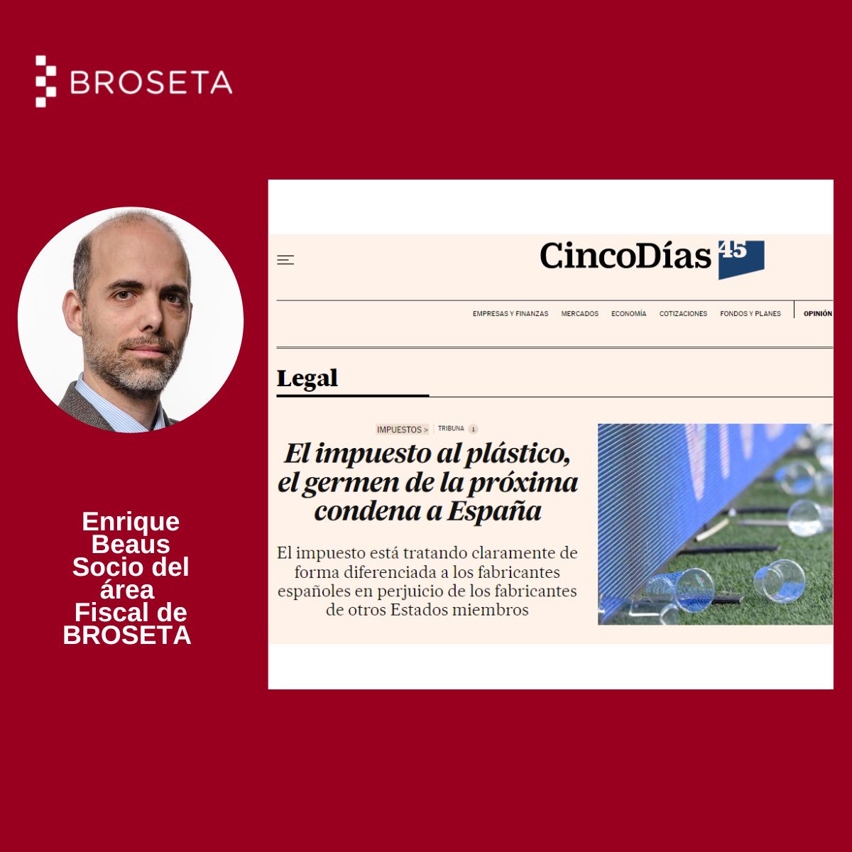 Diez claves para entender el Impuesto Especial de Envases de Plástico no Reutilizables