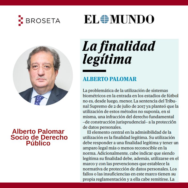 La finalidad legítima