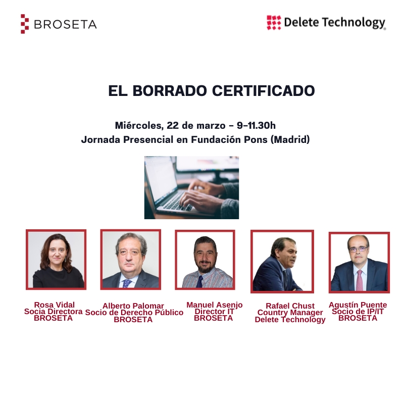 Jornada BROSETA. EL BORRADO CERTIFICADO