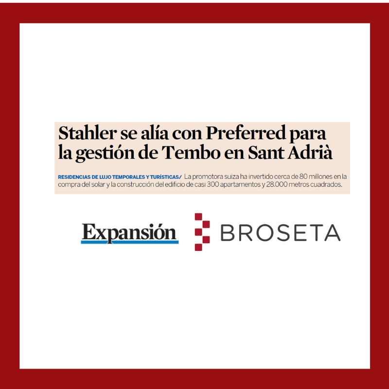 Stahler se alía con Preferred para la gestión de Tembo en Sant Adrià