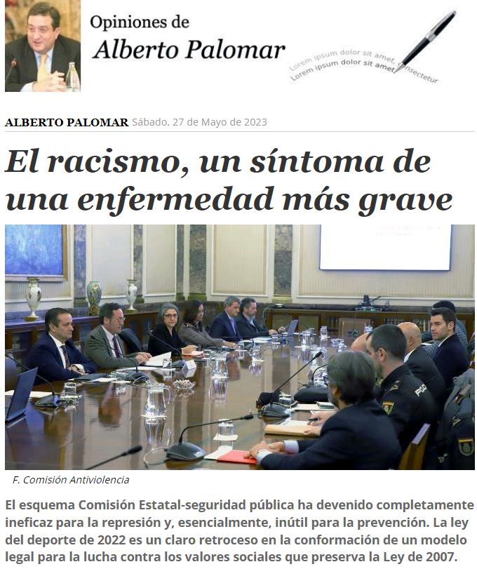 El racismo, un síntoma de una enfermedad más grave. Iusport