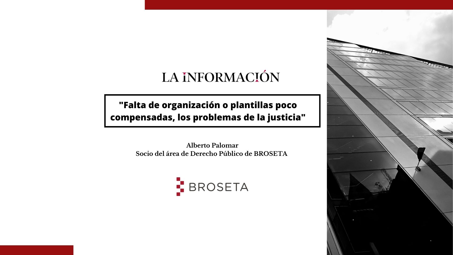 Falta de organización o plantillas poco compensadas, los problemas de la justicia. La Información.