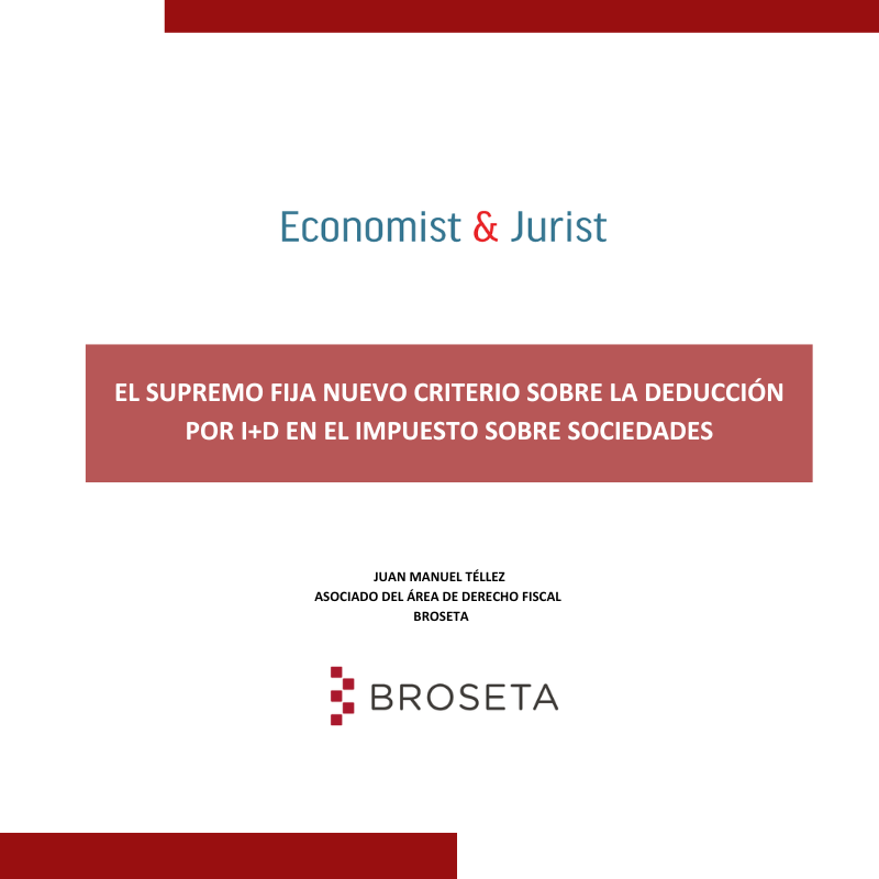 El Supremo fija nuevo criterio sobre la deducción por I+D en el Impuesto sobre Sociedades 