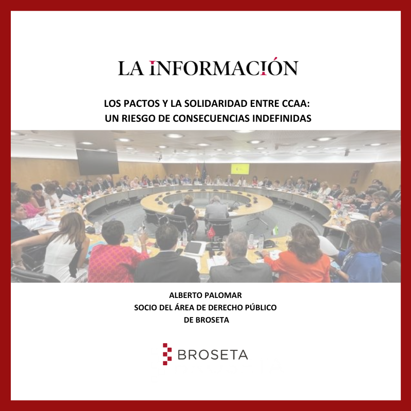 Los pactos y la solidaridad entre CCAA: un riesgo de consecuencias indefinidas