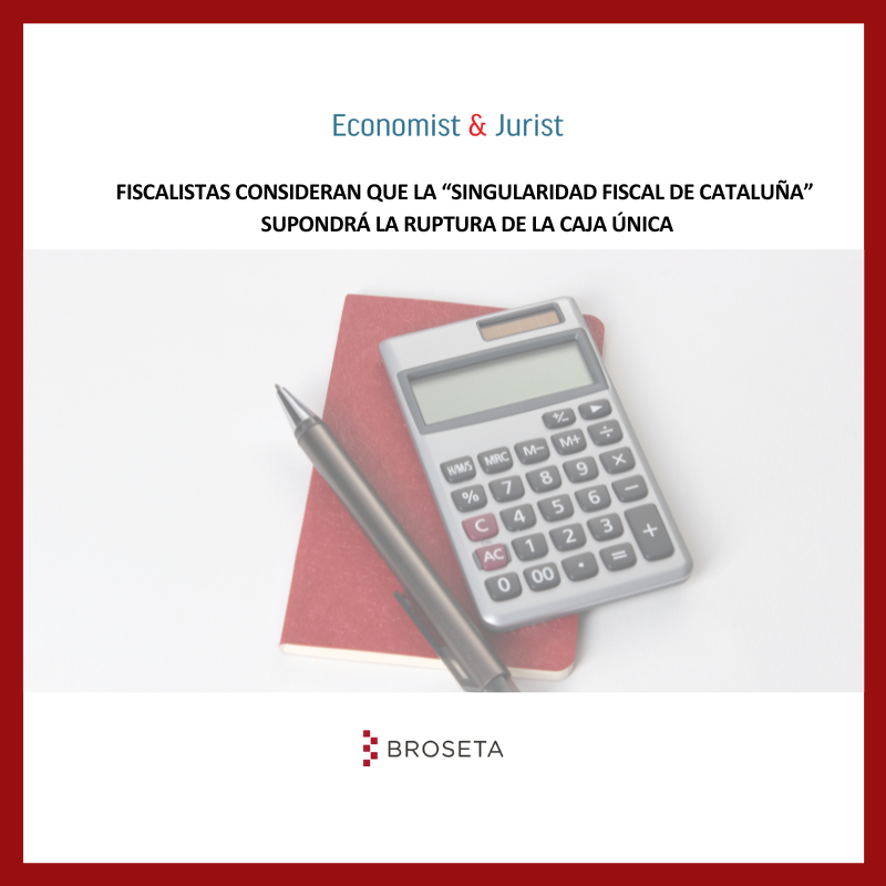 Fiscalistas consideran que la «singularidad fiscal de Cataluña» supondrá la ruptura de la caja única