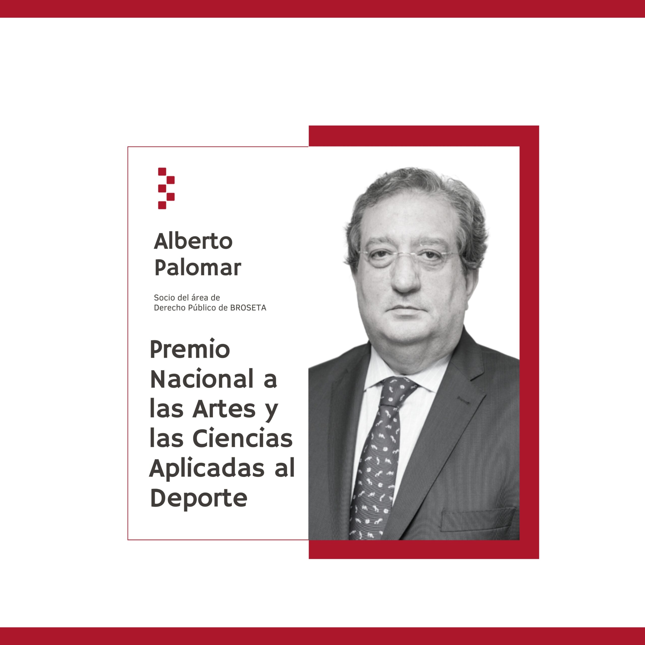 Alberto Palomar, Premio Nacional a las Artes y las Ciencias Aplicadas al Deporte