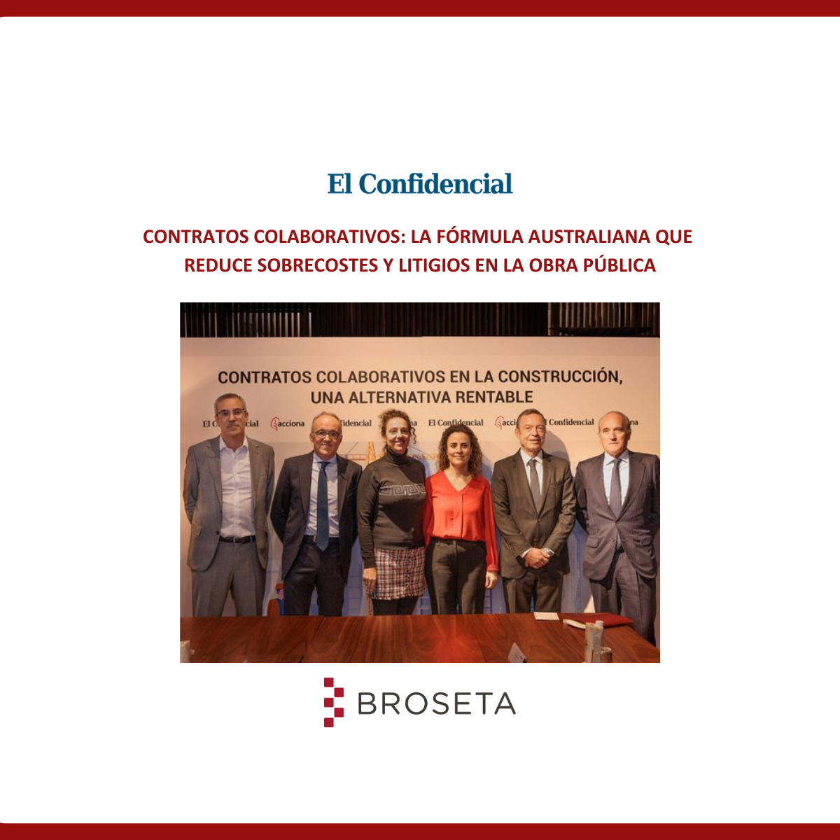 Contratos colaborativos: la fórmula australiana que reduce sobrecostes y litigios en la obra pública