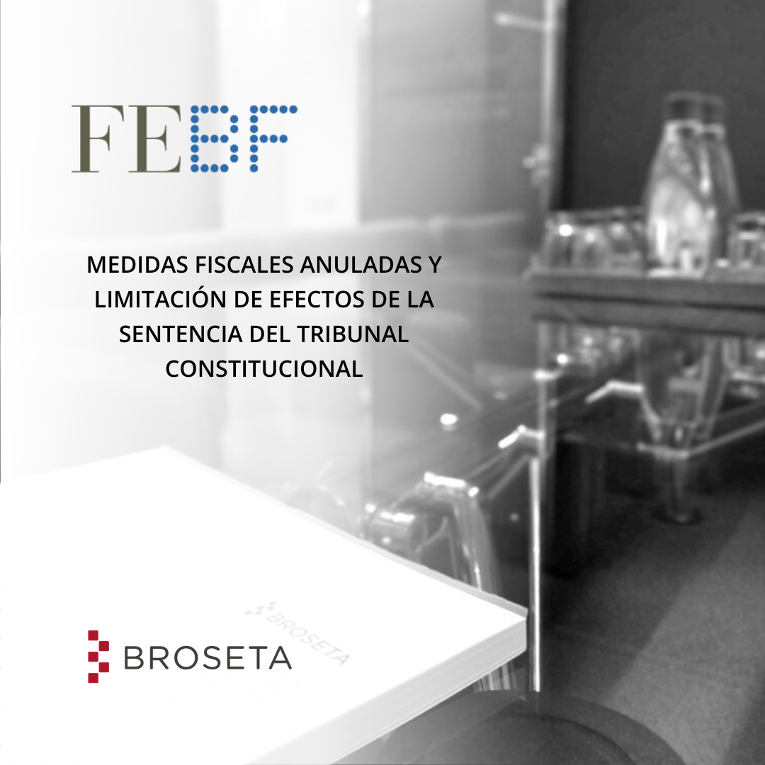 Medidas fiscales anuladas y limitación de efectos de la sentencia del Tribunal Constitucional