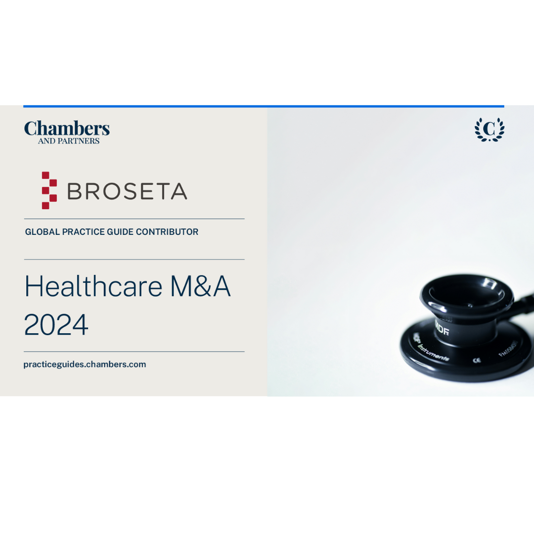 BROSETA participa en Chambers Healthcare M&A 2024 Guide.