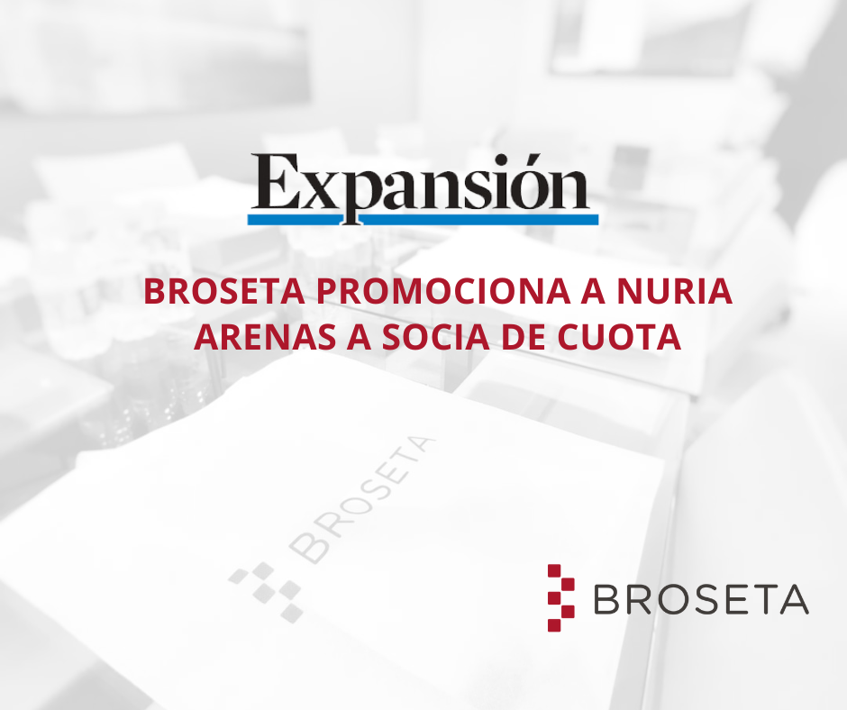 Broseta promociona a Nuria Arenas a socia de cuota