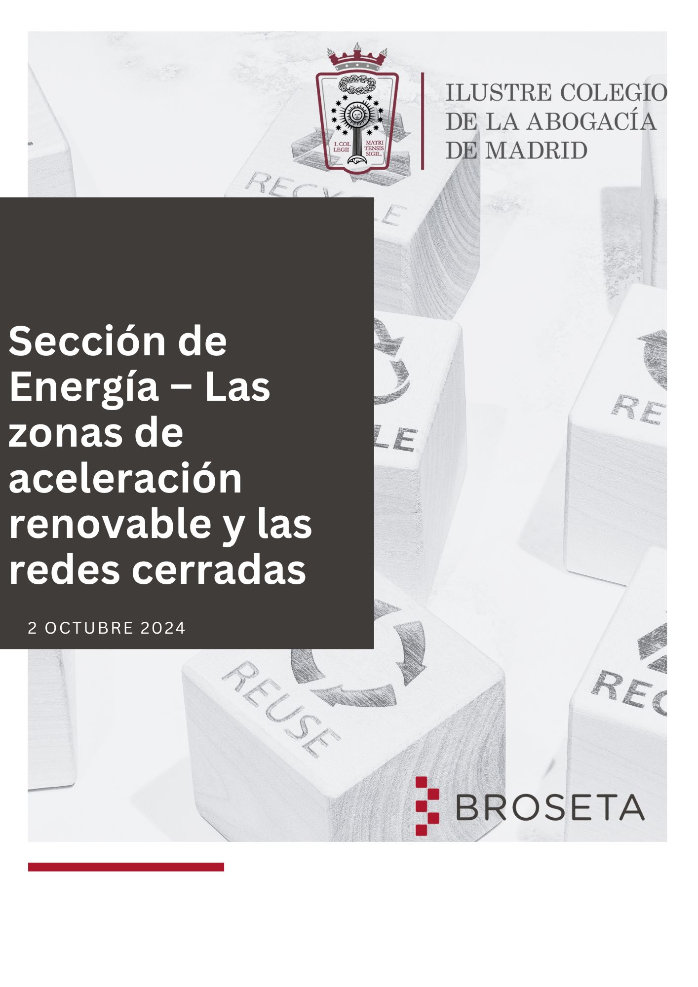 Jornada: Las zonas de aceleración renovable y las redes cerradas. Sección de Energía del ICAM