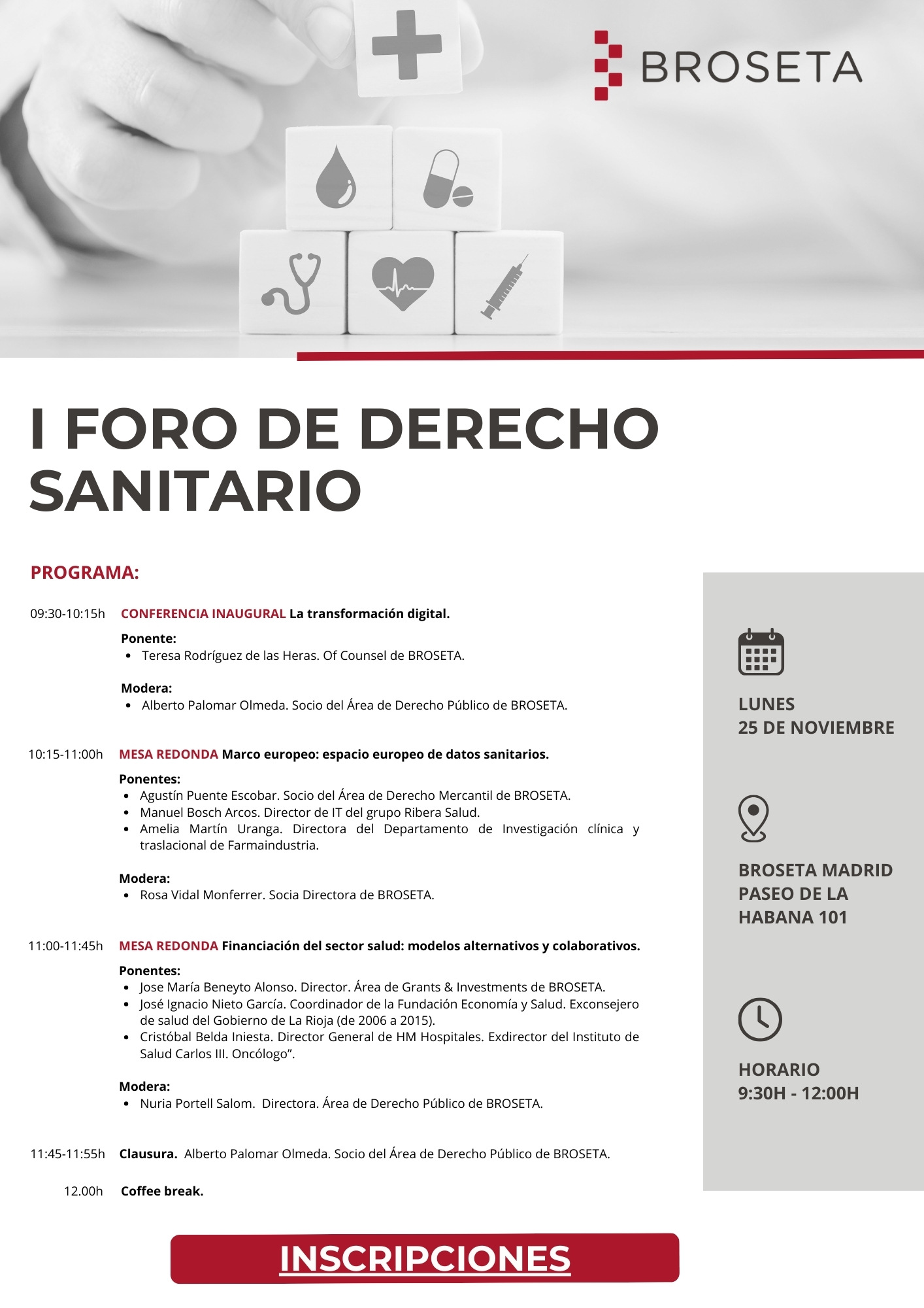 I FORO DE DERECHO SANITARIO. BROSETA