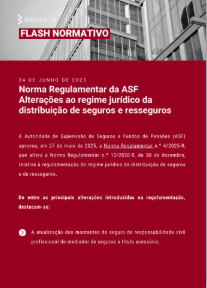 Norma Regulamentar da ASF Alterações ao regime jurídico da distribuição de seguros e resseguros