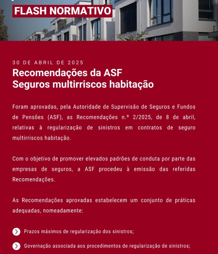 Recomendações da ASF Seguros multirriscos habitação