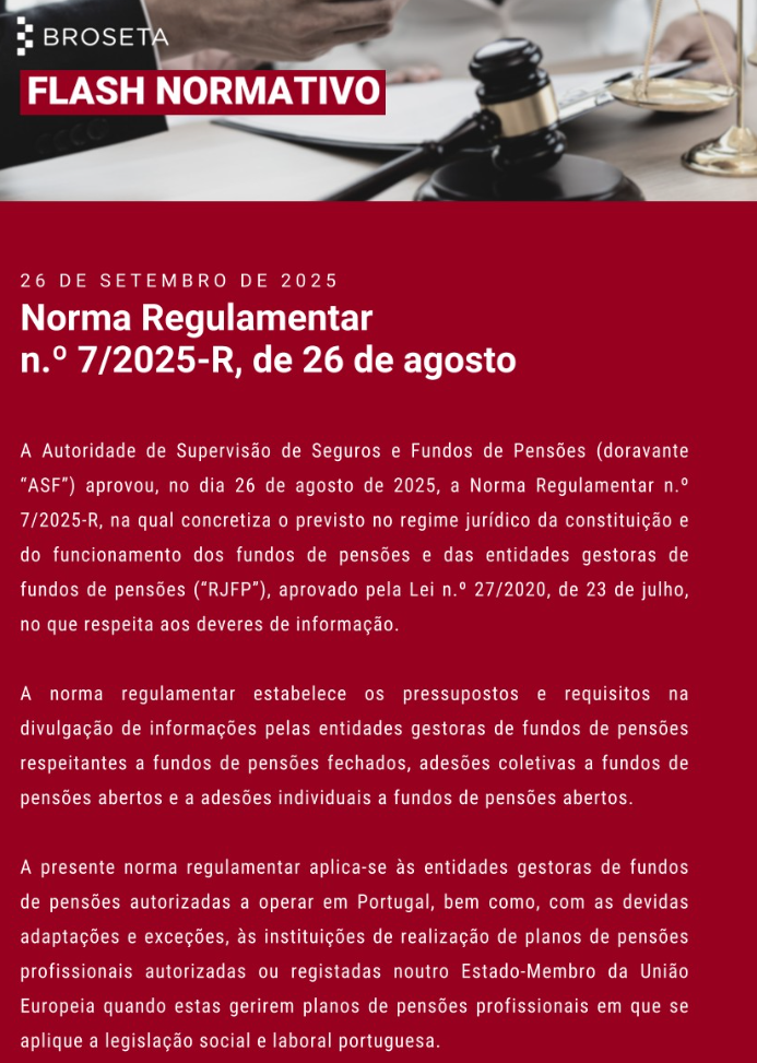 Norma Regulamentar n.º7/2025-R