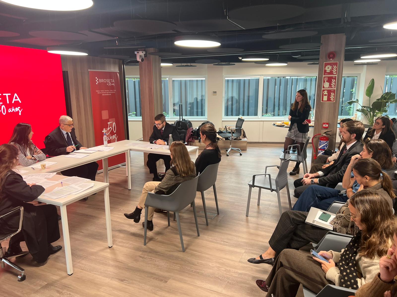 Hoy celebramos en la oficina de Madrid la jornada presencial de las Simulaciones de Juicio Penal 2025