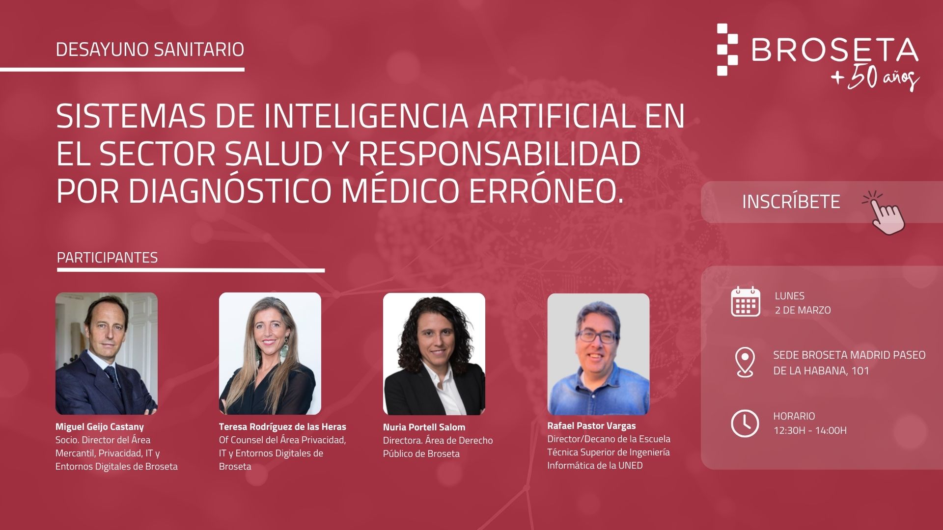 Jornada Broseta: Sistemas de Inteligencia Artificial en el sector salud y responsabilidad por diagnóstico médico erróneo