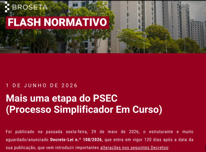 Flash Normativo / Mais uma etapa do PSEC (Processo Simplificador em Curso)