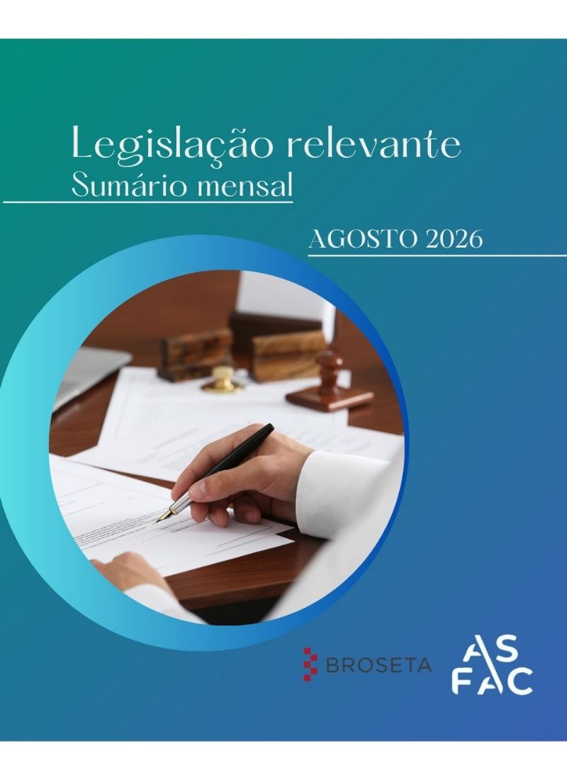 Newsletter de agosto da ASFAC, que conta com a colaboração da Broseta